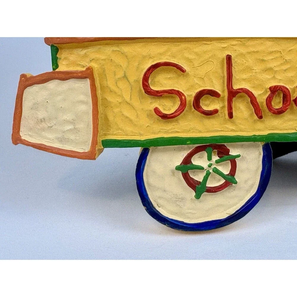 Vintage 1997 Giftco Yellow School Bus Back to School Days Colorful Picture Frame